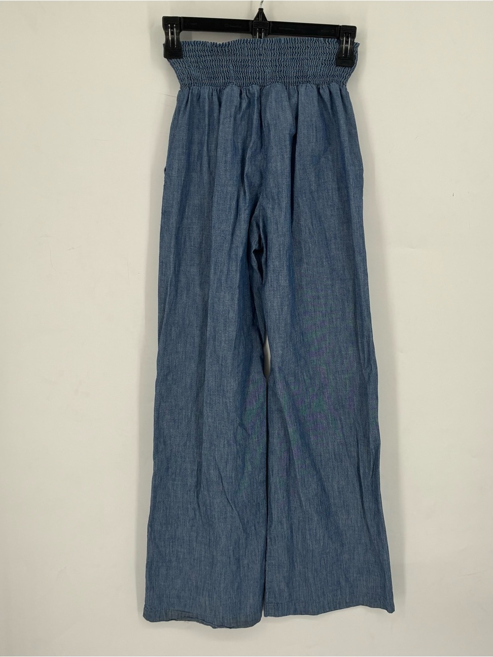 Birdwell Beach Britches Womens Small Wide Leg Pants Blue Stretch Waist Vacation - Picture 4 of 7